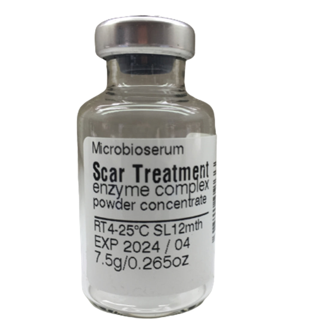 Scar Treatment enzyme complex - enzyme preparation with keratinase, collagenase - correction of post-acne, hypertrophic and keloid scars, stretch marks